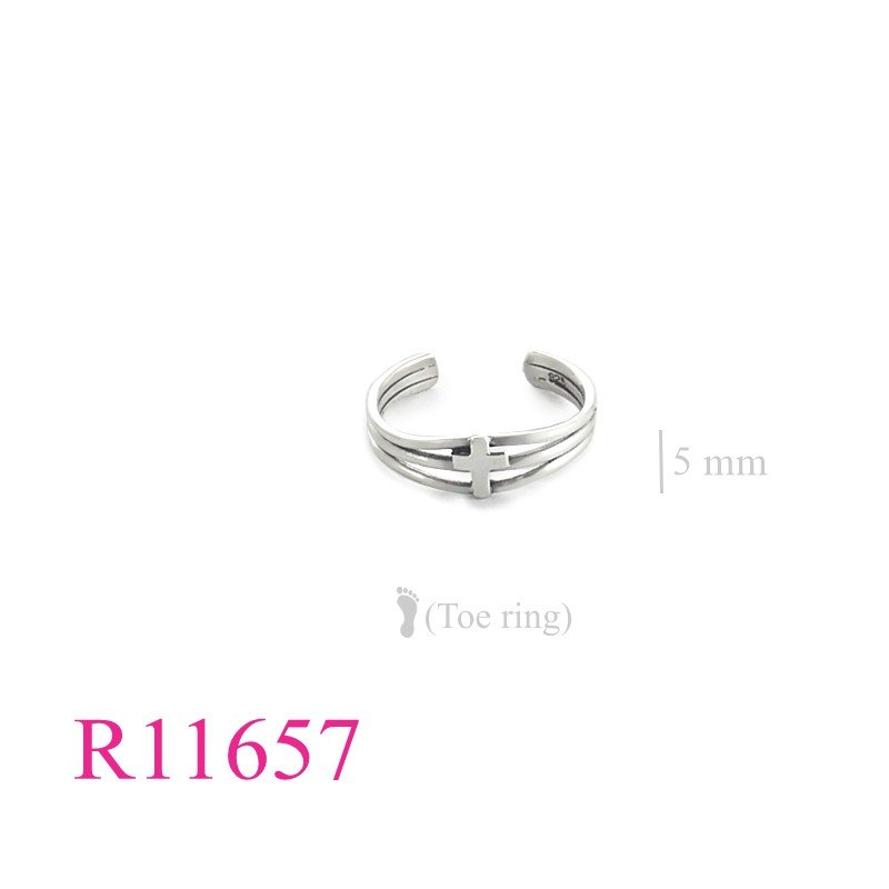 <p>Ring, cross with 3 lines.</p>