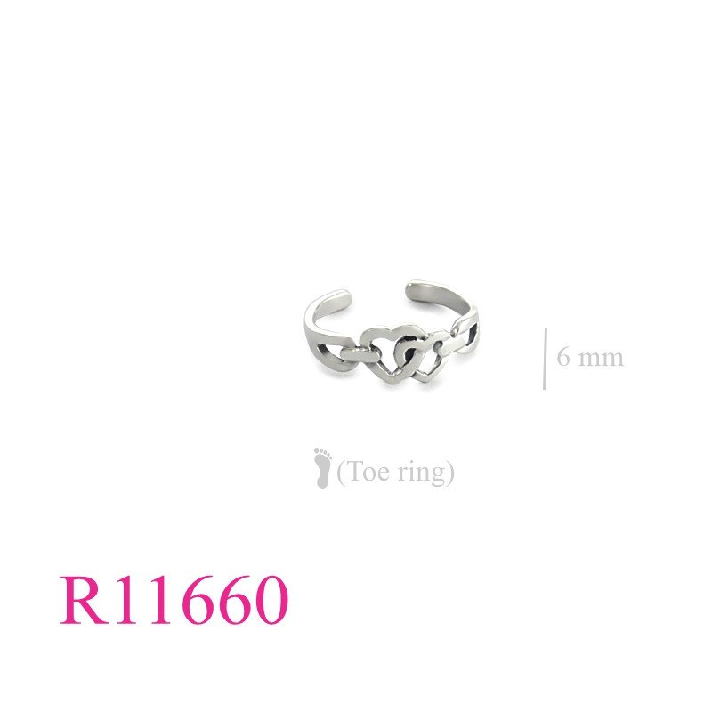 <p>Toe Ring, double hearts.</p>