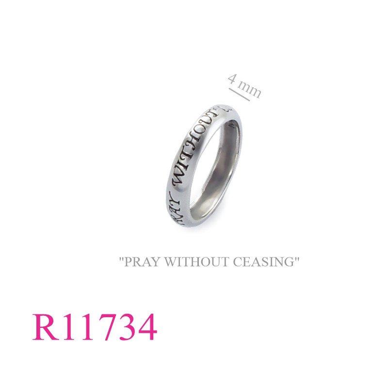 <p>Band Ring, "PRAY WITHOUT CEASING".</p>