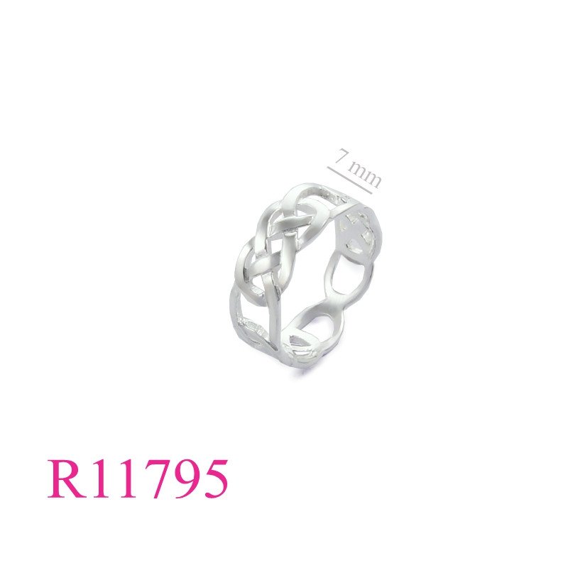 <p>Band Ring, Celtic cut out.</p>