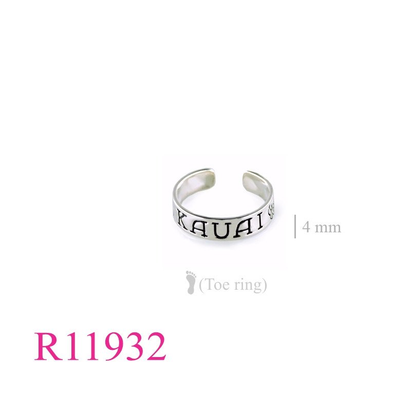 <p>Toe Ring, "KAUAI" band.</p>