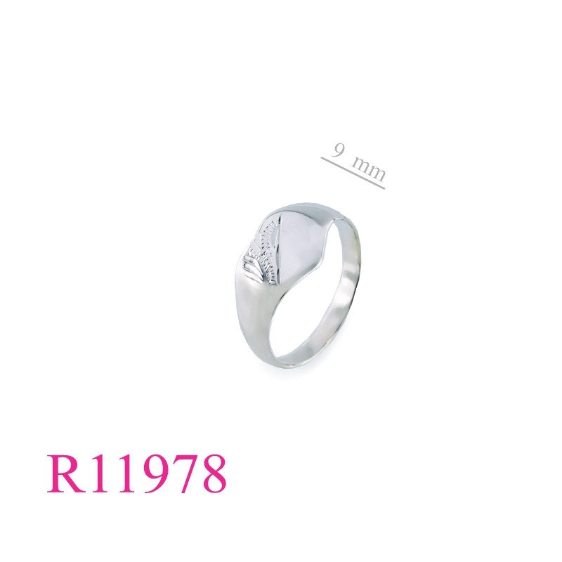 <p>Signet Ring, half engraved heart signet.</p>