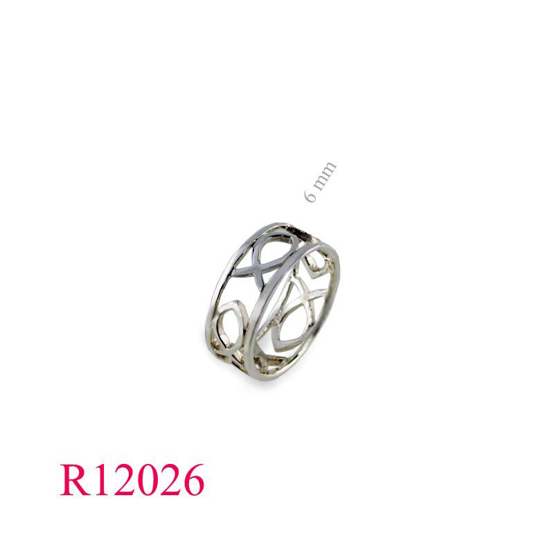 <p>Band Ring, cut out fish.</p>