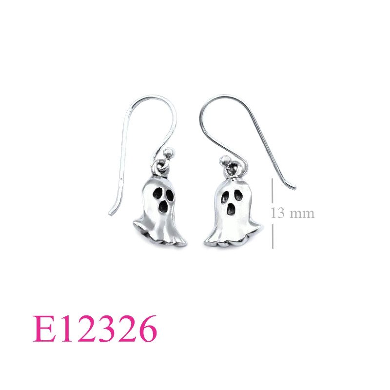 <p>Earrings, ghost no. 2 (Dot hook).</p>
