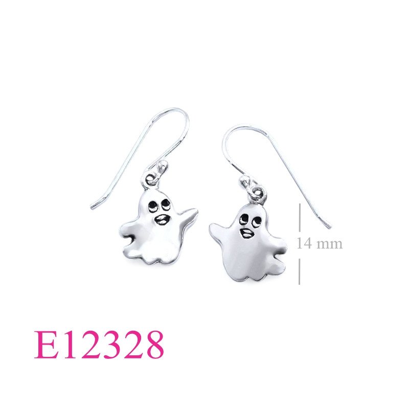 <p>Earrings, ghost no. 4 (Dot hook).</p>
