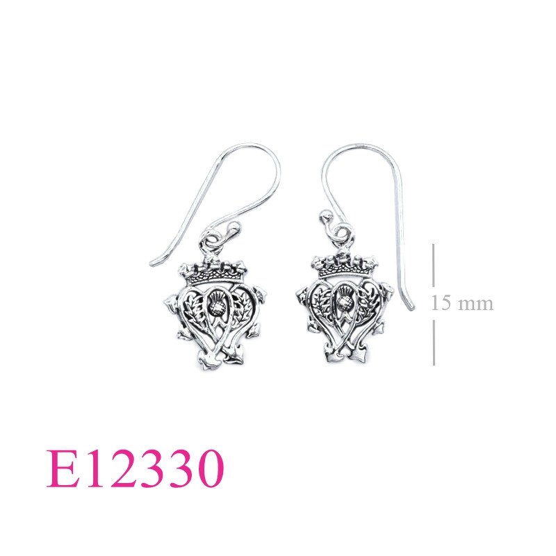 <p>Earrings, 13mm Luckenbooth with dot hook.</p>