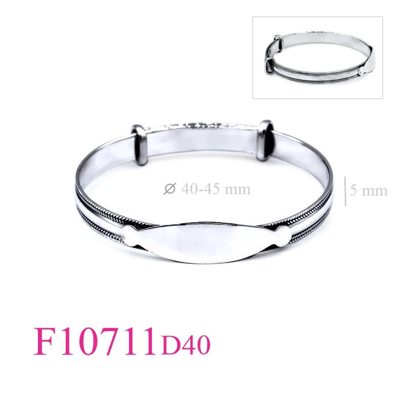 <p>Bangle, 40mm diameter initial adjustable band.</p>