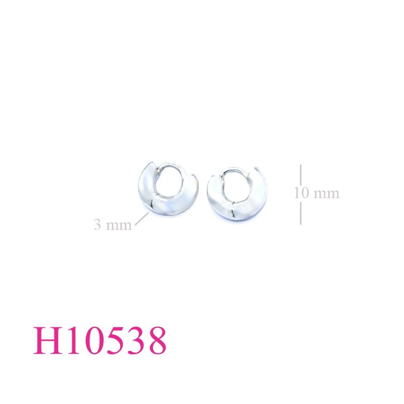 <p>Earrings, 3x10mm huggie hoop.</p>