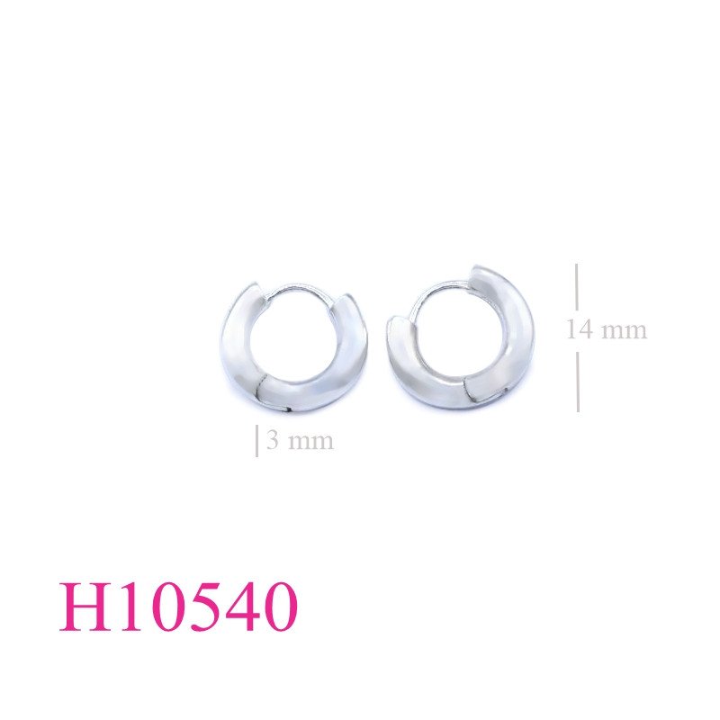 <p>Earrings, 3x14mm huggie hoop.</p>