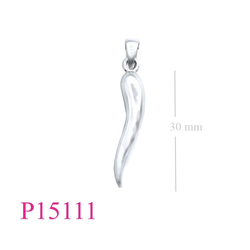 Pendant, 30mm Italian horn.