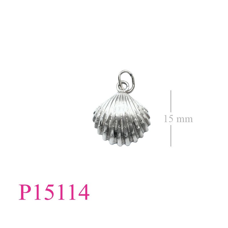 Pendant, 15mm clam.