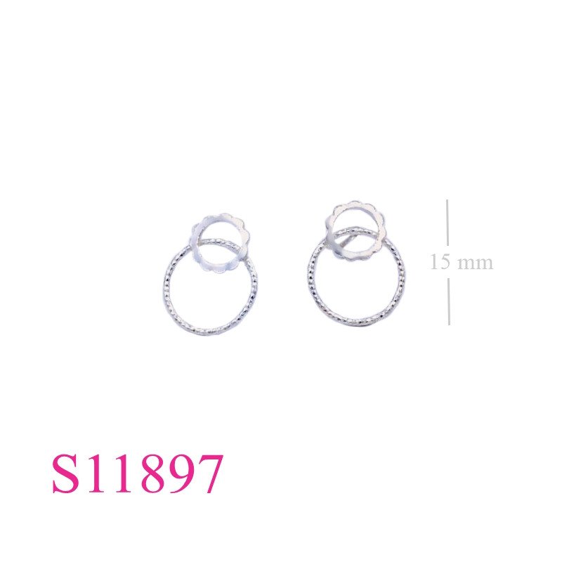 Earrings, 15mm loops.