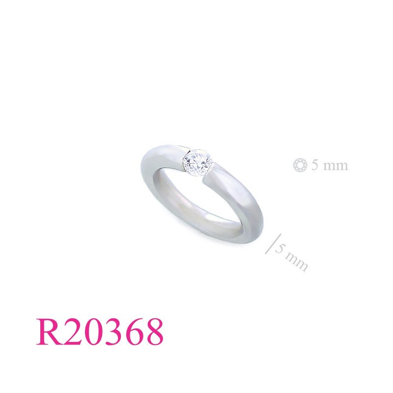 Stone Ring, gripping 5mm round stone.