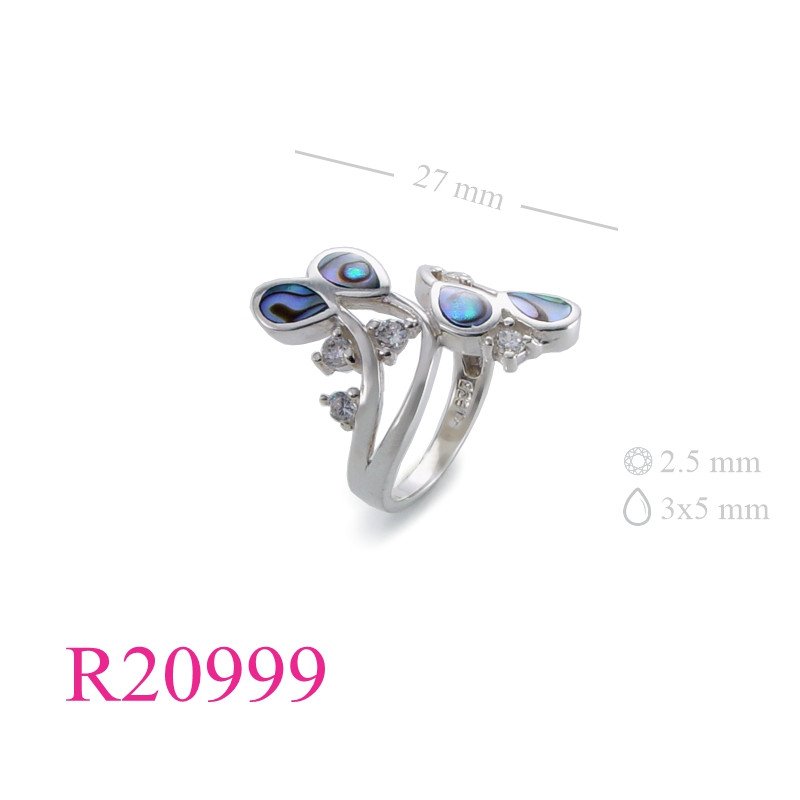 <p>Ring, 4 pear shape stones.</p>