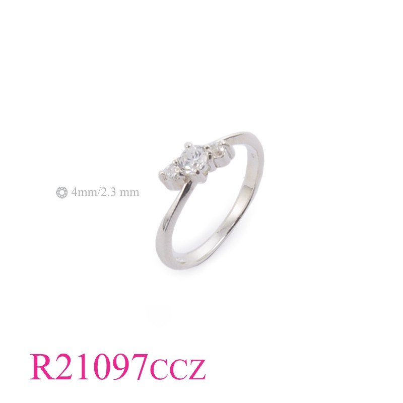 <p>Ring, 4mm round and 2x 2.3mm round CCZs.</p>