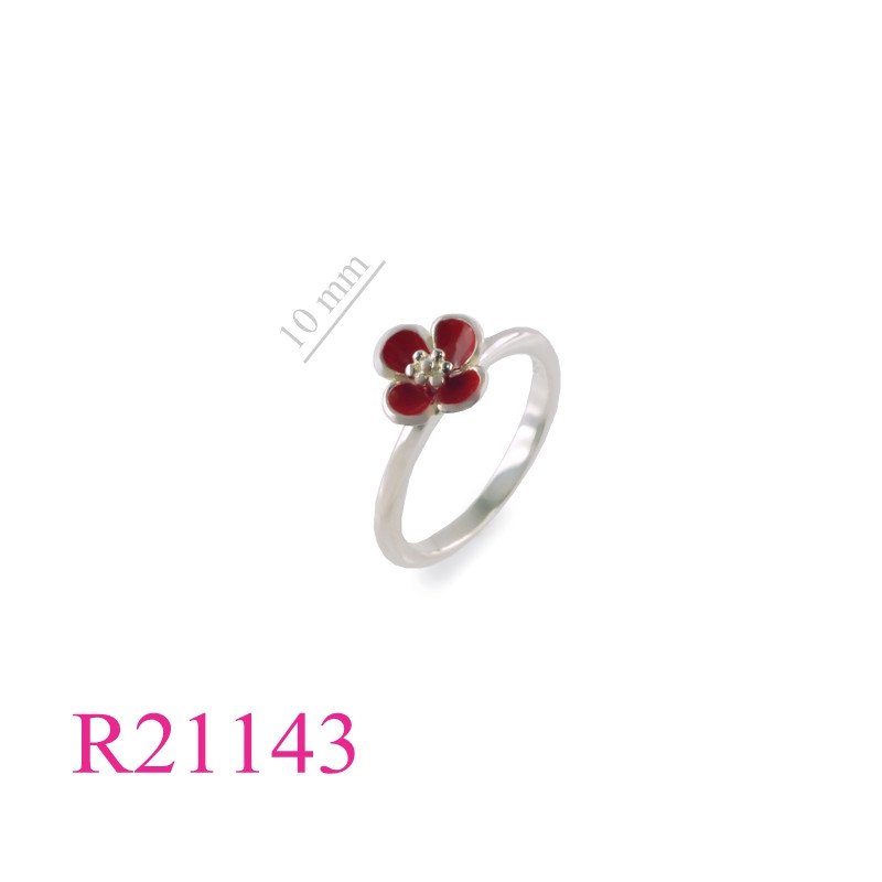 <p>Ring, flower enamel.</p>
