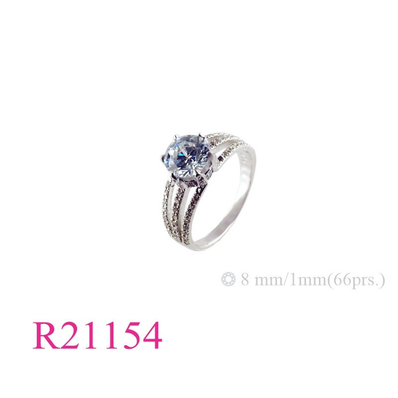 <p>Ring, 8mm round and 3 lines micro setting CCZs.</p>