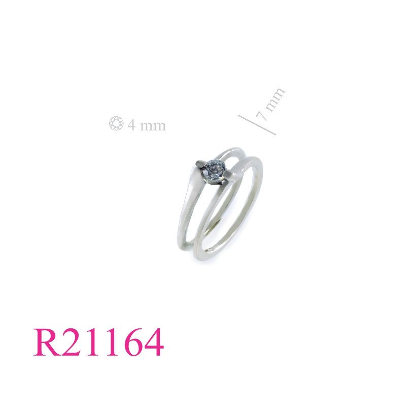 <p>Ring, for insert stone ring with round CCZ.</p>