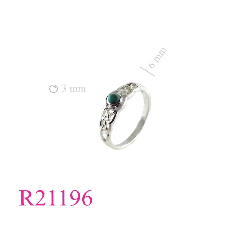 <p>Ring, Celtic design with round Turquoise.</p>