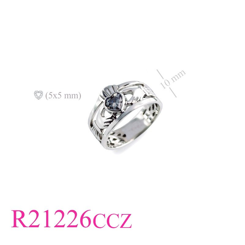 <p>Claddagh Ring, Heart Ring, CZ Ring, Celti Claddagh with heart CCZ.</p>