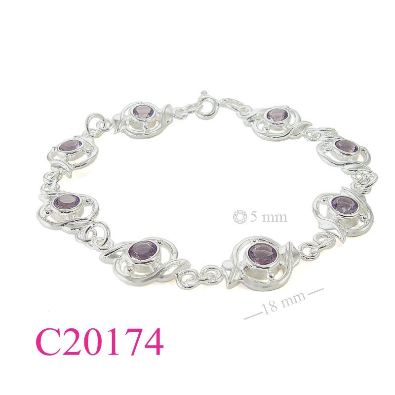 Mackintosh Bracelet, Mackintosh with 5mm round stones.