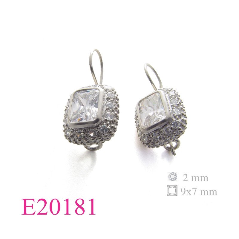 Stone Earrings, 9x7mm rectangular stone.