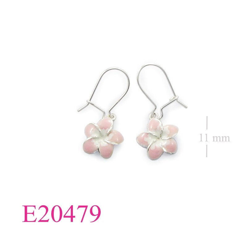 <p>Flower Earrings, enamel champac flower.</p>