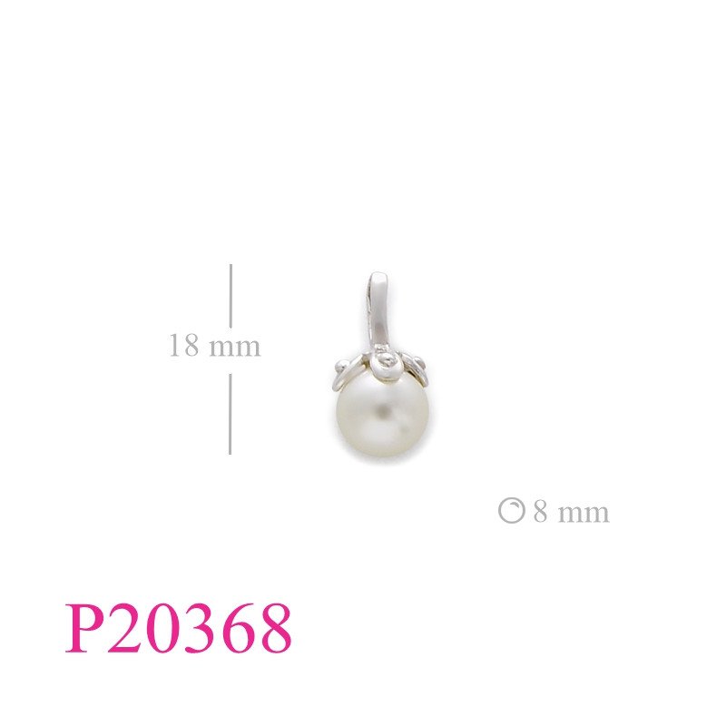Stone Pendant, 8mm perl.