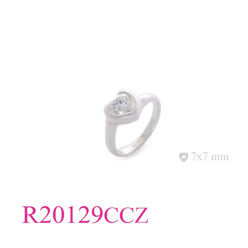 Stone Ring, 7x7mm heart stone.