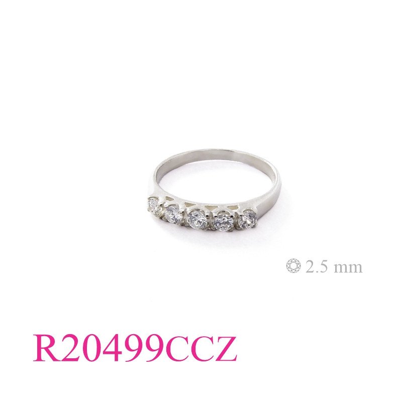Stone Ring, 5 round stones.