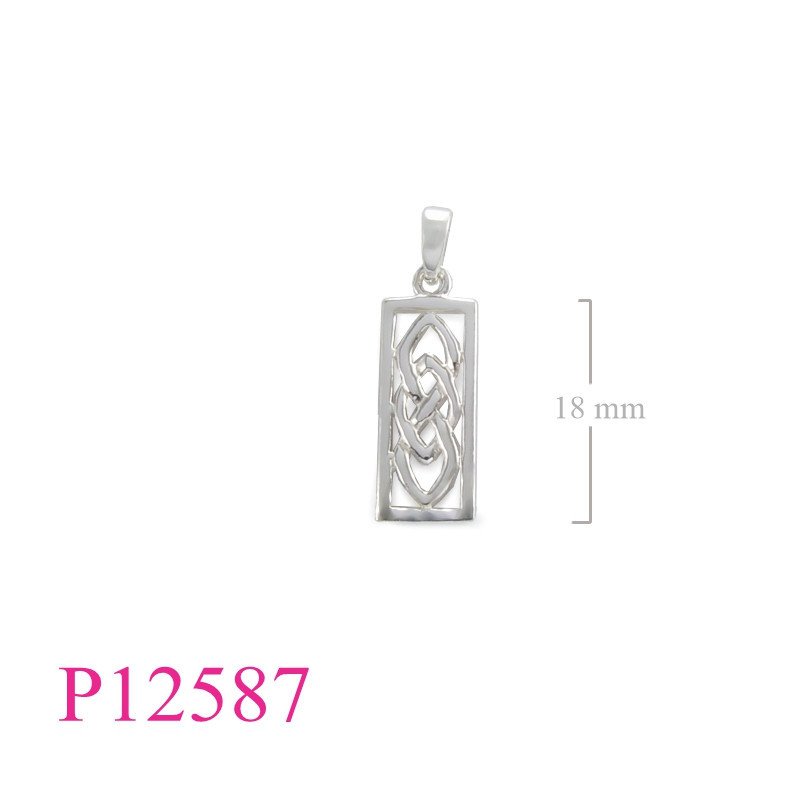 <p>Pendant, rectangular Celtic.</p>