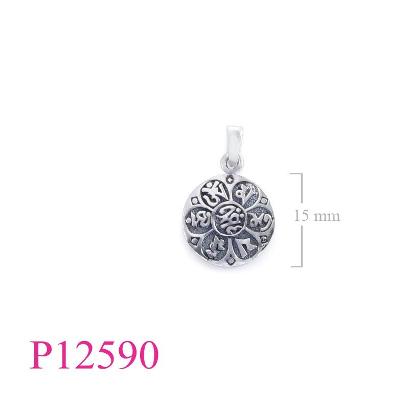 <p>Pendant, small Tibet amulet round.</p>