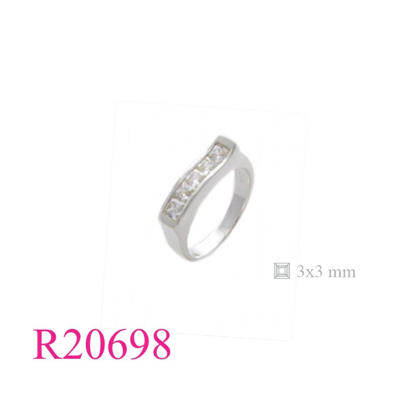Stone Ring, 3mm quare stones = 5 pieces.