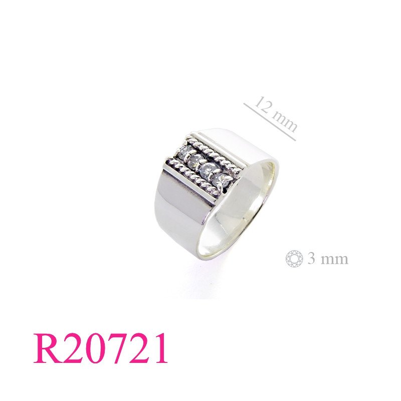 Stone Ring, 4 round stones.